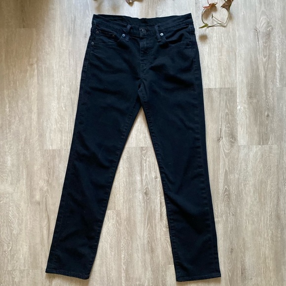 Levi’s 511”s VTG Red Tab Black Slim Straight Leg High Waisted Mom Jeans - Picture 5 of 6